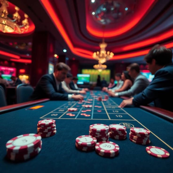 Live Dealer Studio ဗီဒီယိုဖြင့် Baccarat ကစားနေသောမြင်ကွင်း